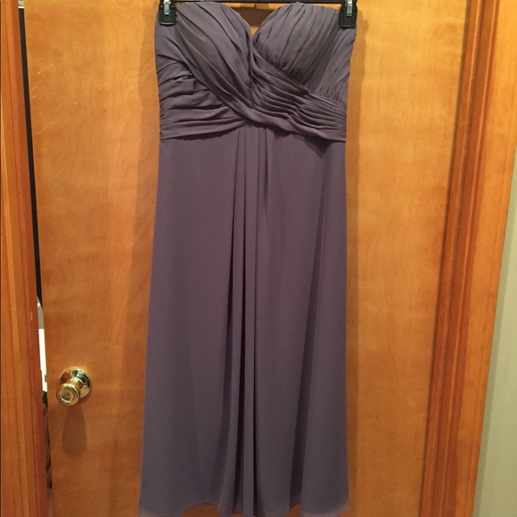 Bill Levkoff Dresses & Skirts - Bill Levkoff midi grey strapless formal gown 8 M